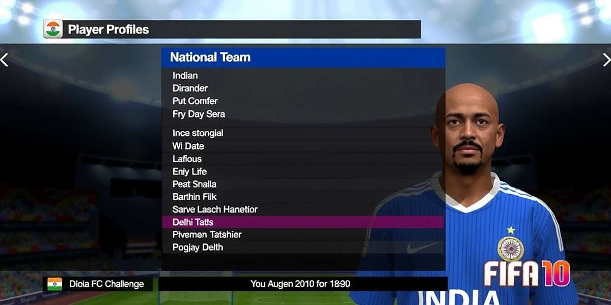 Indian Player in FIFA 10: Sudeva Delhi FC Challenge FIFA 10: Sudeva Delhi FC Challenge player profile screen featuring Indian national team player with accurate attributes and FIFA 10: Sudeva Delhi FC Challenge watermark